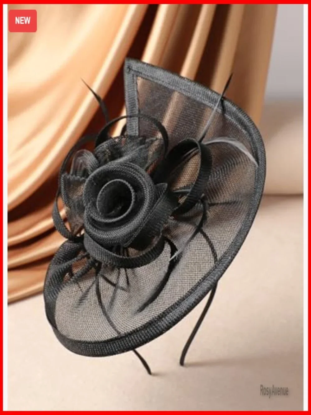 Feather Fascinator Derby Hat with Headband & Clip for Formal Occasions